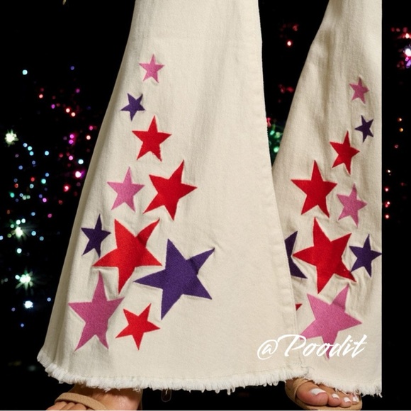 PEACH LOVE CALIFORNIA fitted bell bottom pants S M L - Picture 6 of 11